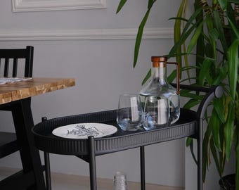 Mesa auxiliar rodante de 2 niveles y carrito de servicio