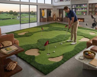 Handgetufteter Golf Green Putting-Platz Teppich, realistischer Sport- Indoor-Rasen Wohnkultur