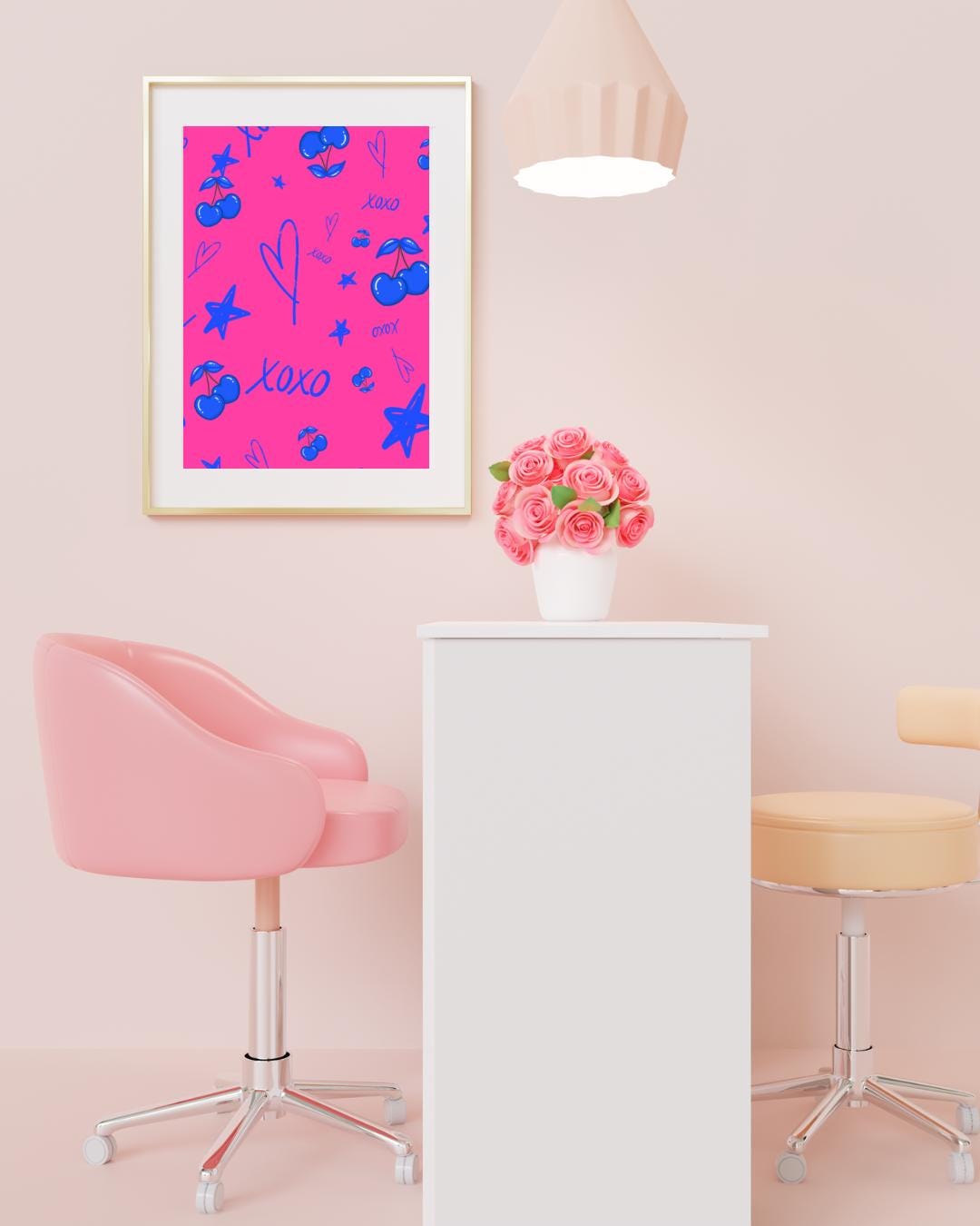 Cherry Riot Case Cherry Riot Print – Bold Blue Wall Art (digital Download) - Etsy