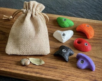 Mini-Klettergriff-Magnete | 6er-Set Boulder-Kühlschrankmagnete | Deko für Kletterfans