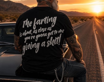 Give a shit... Retro Script Back Print T-Shirt | Humorous Statement Tee