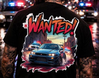 Wanted! Skyline Police chase Cartoony T-Shirt