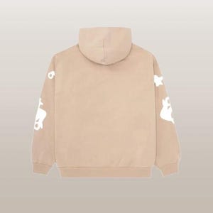 Sp5der Beluga Hoodie, Oversized Streetwear Hoodie for Men, Spider Web Graphic Hoodie, Casual Pullover Streetwear Sweatshirt image 4