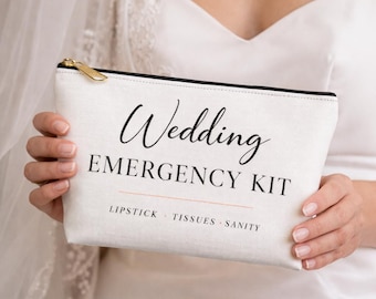 Borsa per kit di emergenza per matrimonio / Borsa per cosmetici da sposa, regalo per addio al nubilato