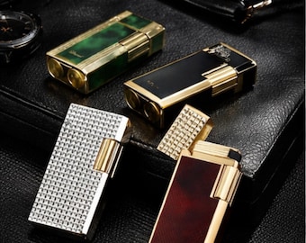 Klassisches Feuerzeug im Vintage-Stil nachfüllbar, flüssiges Feuerzeug Retro-Metall-Design Langlebig & sparsam Geschenk für Hochzeit, Geburtstag Groomsmen Geschenk