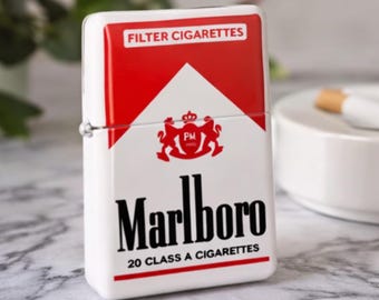 Vintage Marlboro Feuerzeug ungefeuerter neuer Zustand Sammlerstück Tabak Erinnerungsstücke Retro Rauchzubehör selten Geschenkidee