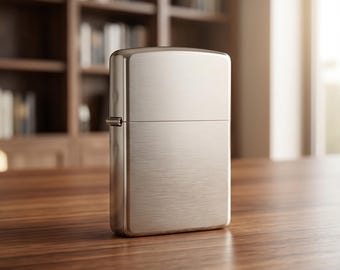 Personalisiertes graviertes Zippo Feuerzeug, individuell gebürstetes Chrom Rüstung Feuerzeug Geschenk für ihn, Freund Geschenk, Papa Geschenk, Jahrestag Geburtstagsgeschenk