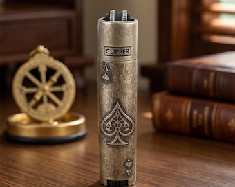 Retro Bronze Clipper Feuerzeug winddicht Feuerstein nachfüllbar, personalisiertes graviertes Geschenk für ihn, Freund-Vatergeschenk, Geburtstagsjubiläumsgeschenk