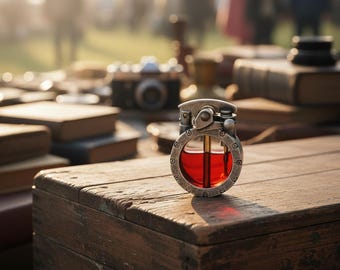 Steampunk Petroleum Feuerzeug - Zinklegierung Messing Feuerstein Rad Design - Sichtbarer Tank EDC - Geschenk im Vintage Stil für Ihn