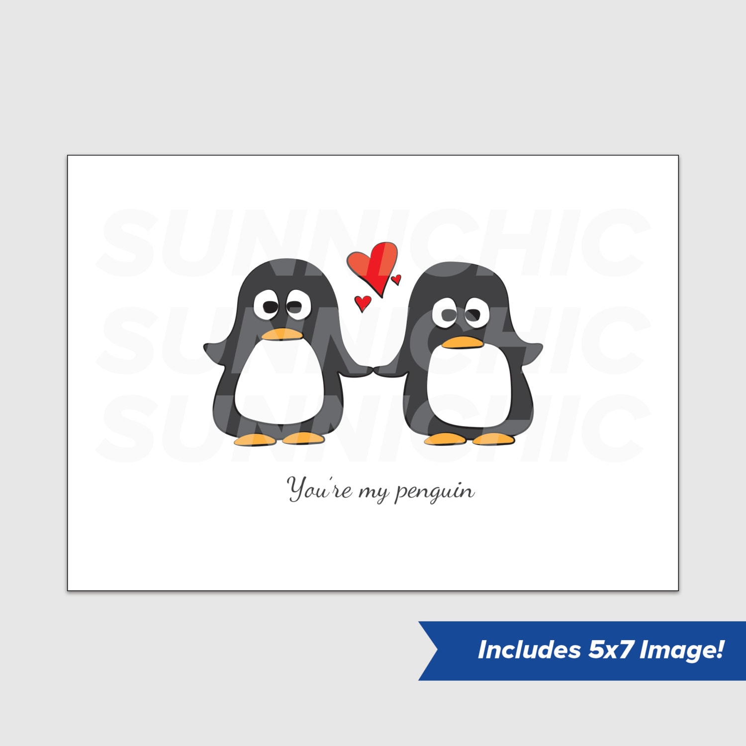 Penguin Love Card You're My Penguin Digital Greeting Card Valentines Day  Card Boyfriend or Girlfriend Card - Etsy India