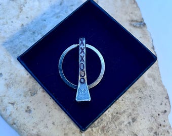 Horseshoe Nail Key Ring - XXXOOO - Hugs & Kisses -Sweethearts Hand Stamped Gift,Monogrammed Couples Anniversary Birthday Wedding Anniversary