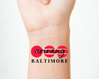 BTS Temporary Tattoo | Arirang World Tour Body Sticker