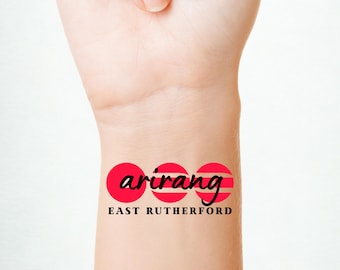 BTS Temporary Tattoo | Arirang World Tour Body Sticker