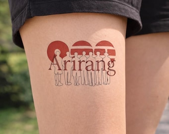 Arirang BTS Temporary Tattoo