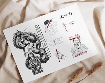 Suga Temporary Tattoo Set | BTS Body Sticker