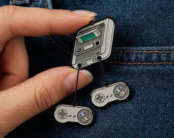 SNES Enamel Pin, Gift for Nintendo Retro Gamers