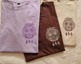 Camiseta Curly Owl Owl – Camiseta extragrande hecha de algodón orgánico
