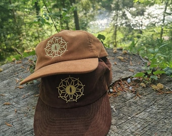 Casquette en velours côtelé à motif hibou bouclé, 100 % coton | Unisexe | Brodé