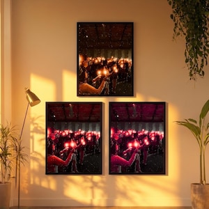 The Light of the World - Hearth and Home Collection | 3-Piece Modern Christian Wall Art Bundle | Matthew 5:14 Candlelight Digital Download