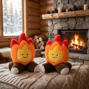 Cute Campfire Flame Plush Doll High Quality Soft Filled Plush 23cm 100g Fluffy Stuffed Toy Gift for Kids Adults Collectible Home Decor