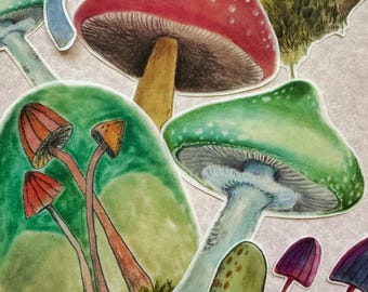 Illustration de champignon poussant dans le noir imprimable pour journalisation