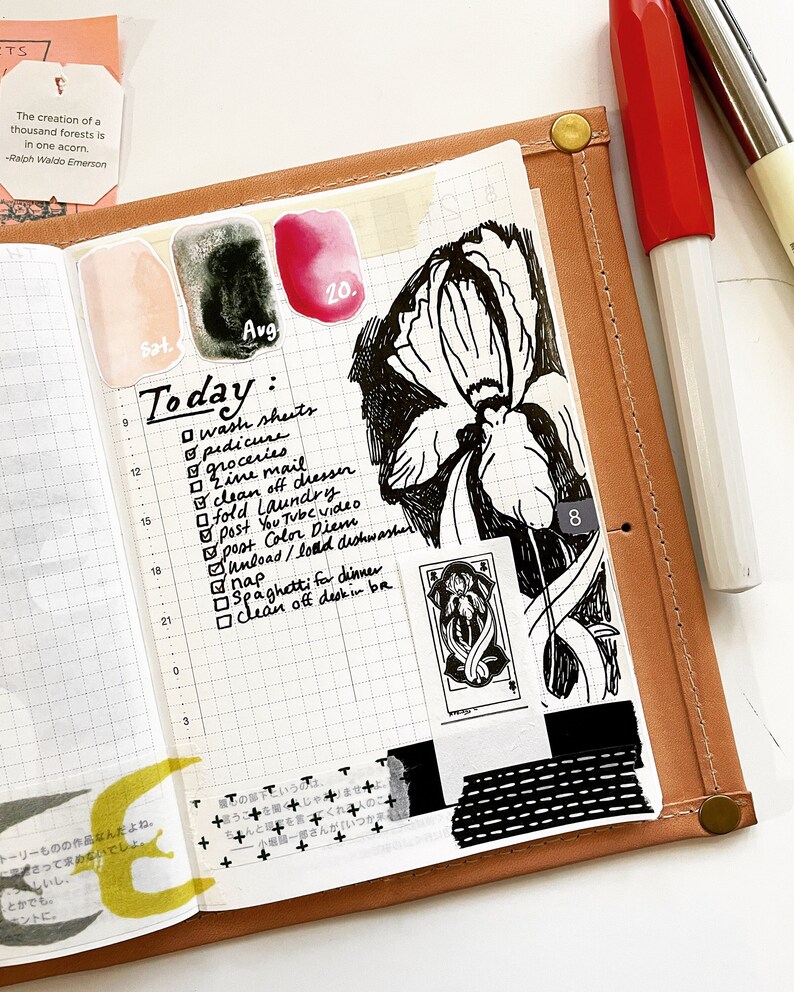Color Diem Printable Stickers Journaling Ephemera Daily Etsy