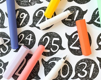 Numéros de bulles pour Hobonichi, Carnet de voyage, Bullet Journal, etc.
