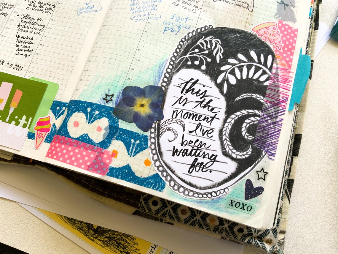 Graphite and Ink Labels and Journaling Spots - Etsy