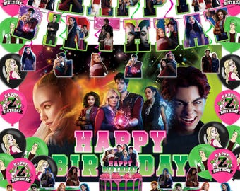 Zombies Birthday Party Supplies Kit | Banner, Balloons, Cake Toppers