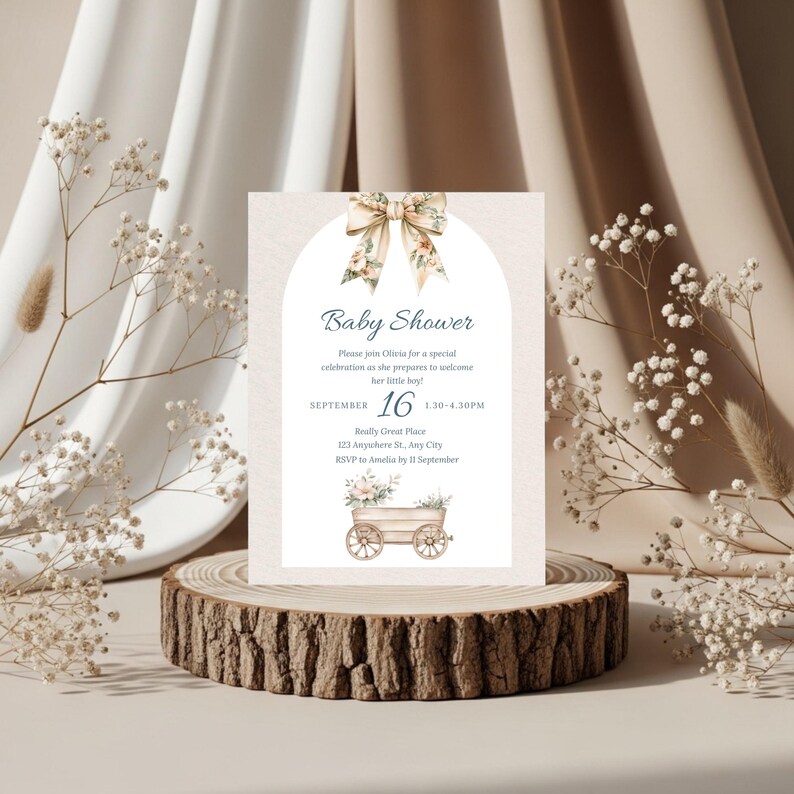 Neutral Baby Shower Invitation (digital File) - Etsy UK