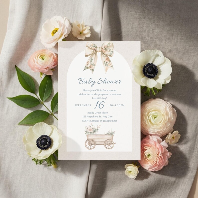Neutral Baby Shower Invitation (digital File) - Etsy UK