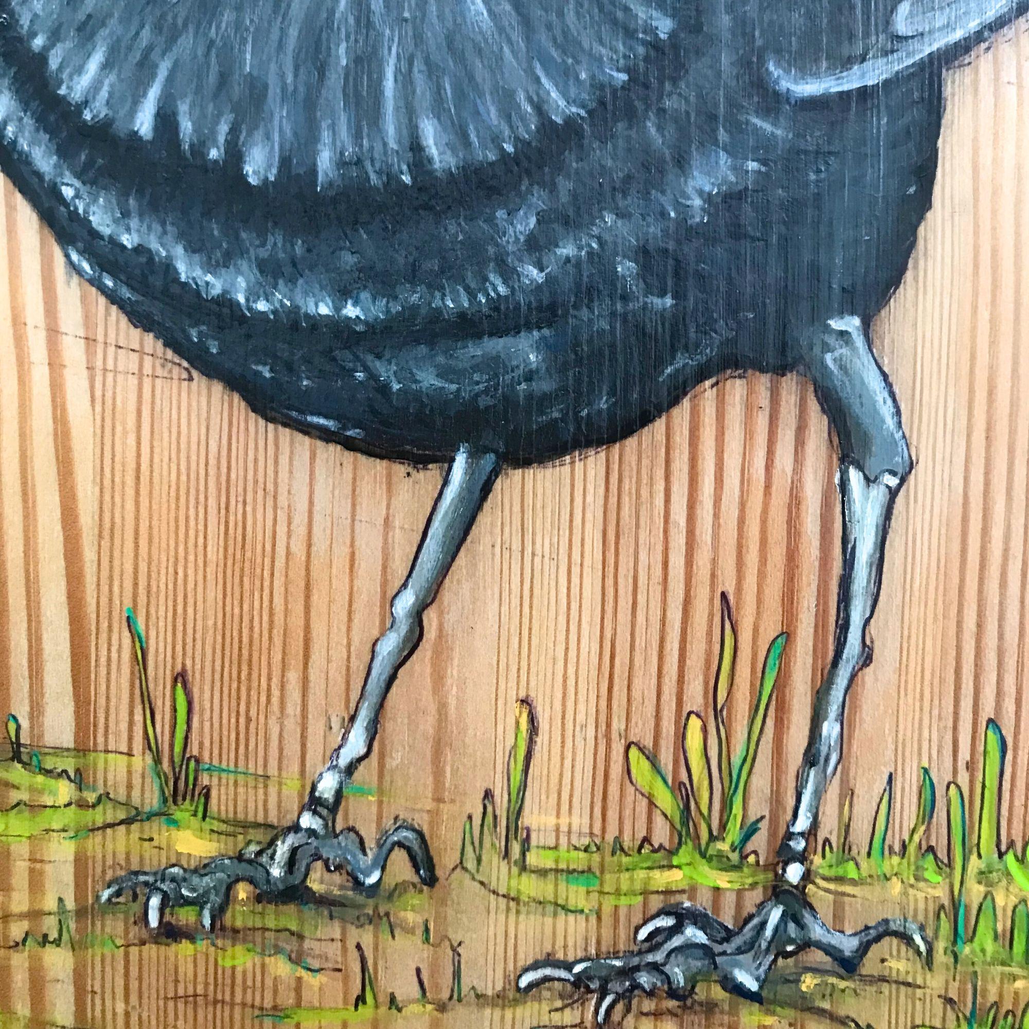 Original Bird Painting on Reclaimed Wood Panel Art, Rustic Nature Decor ...