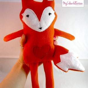 Stuffed Fox Sewing Pattern PDF Soft Toy Fabric Plush PDF