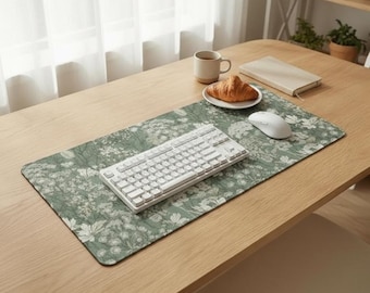 Vintage Floral Mouse Pad, Non-Slip Rubber Desk Mat, Office Mat, Keyboard Mat, Table Mat