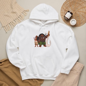 Moana and Maui Hoodie | Animated Polynesian Adventure Sweatshirt image 1