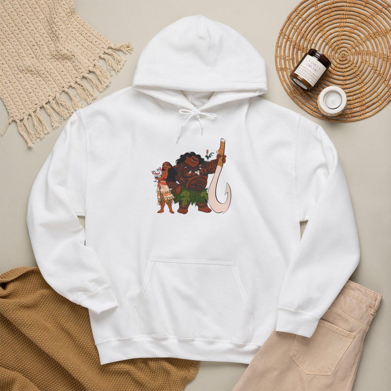 Moana and Maui Hoodie | Animated Polynesian Adventure Sweatshirt image 1