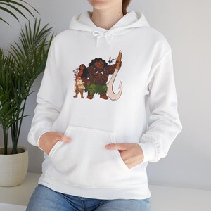 Moana and Maui Hoodie | Animated Polynesian Adventure Sweatshirt image 2