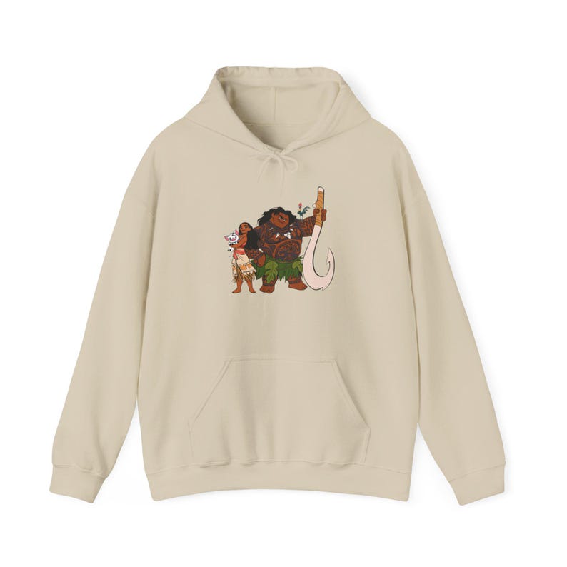 Moana and Maui Hoodie | Animated Polynesian Adventure Sweatshirt image 9