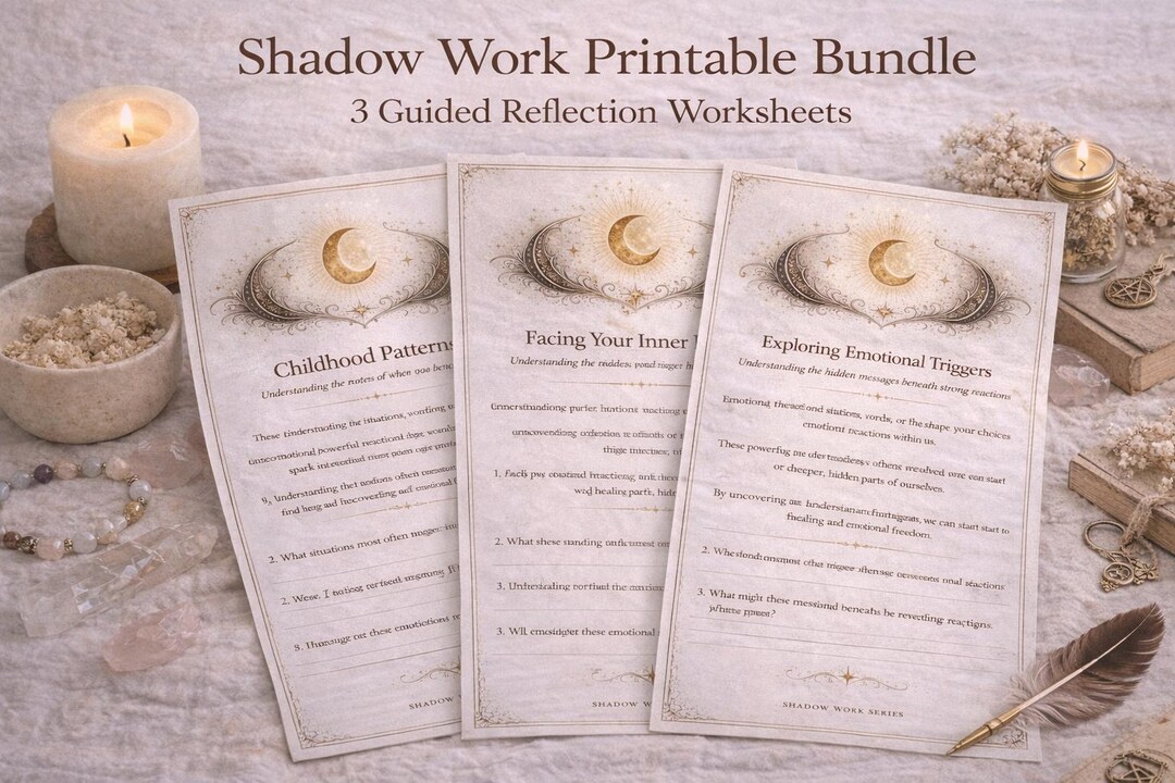 Shadow Work Printable Bundle | Healing Worksheets | Emotional Triggers ...