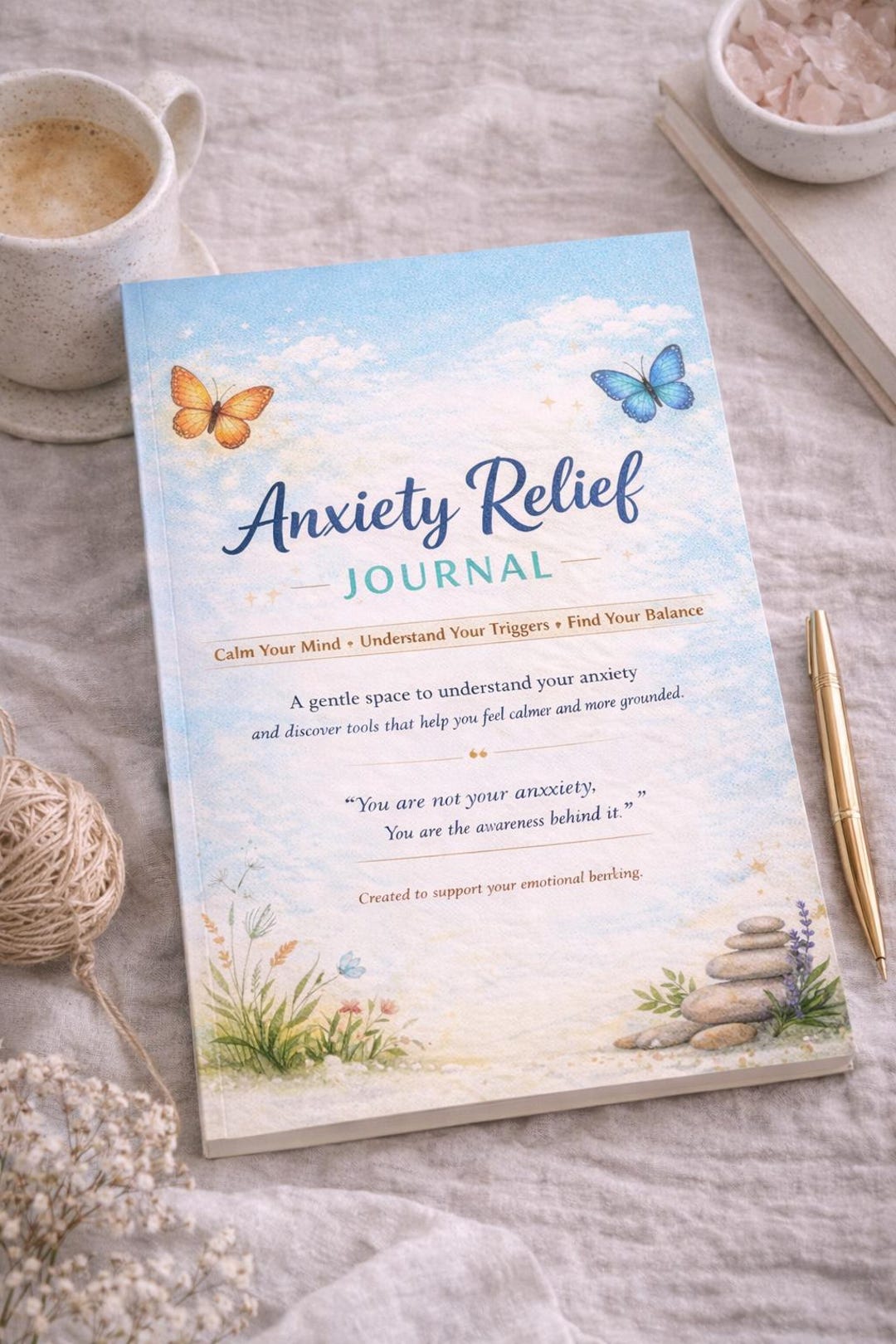 Anxiety Relief Journal Printable | Anxiety Workbook | Mental Health ...