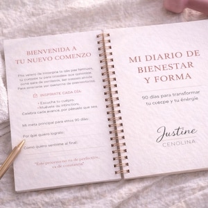 Diario de Bienestar y Forma | Journal de Bienestar | Diario de Autocuidado | Planner de Bienestar | Journal de Reflexión Personal