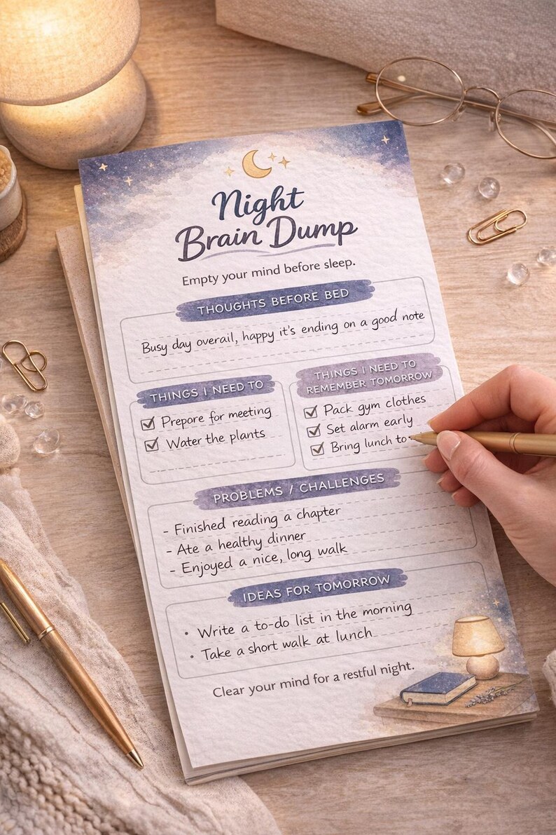 Brain Dump Printable Bundle Daily Weekly Mental Reset Planner Mind ...