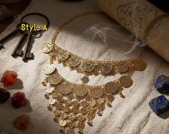 Máscara facial con cadena de monedas, tocado metálico, joyería facial para festivales bohemios, cubierta facial para danza del vientre, accesorio para disfraz de cosplay
