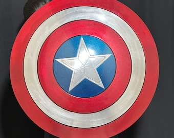 Replika tarczy Kapitana Ameryki | 22-calowy aluminiowy rekwizyt do cosplayu, kostium w stylu Avengers