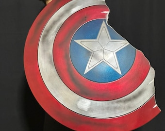 Captain America Broken Shield Replica: Battle-Damaged Aluminum Cosplay Prop