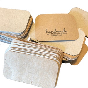 Cartes de visite vierges recyclées | Papier kraft | Coins arrondis