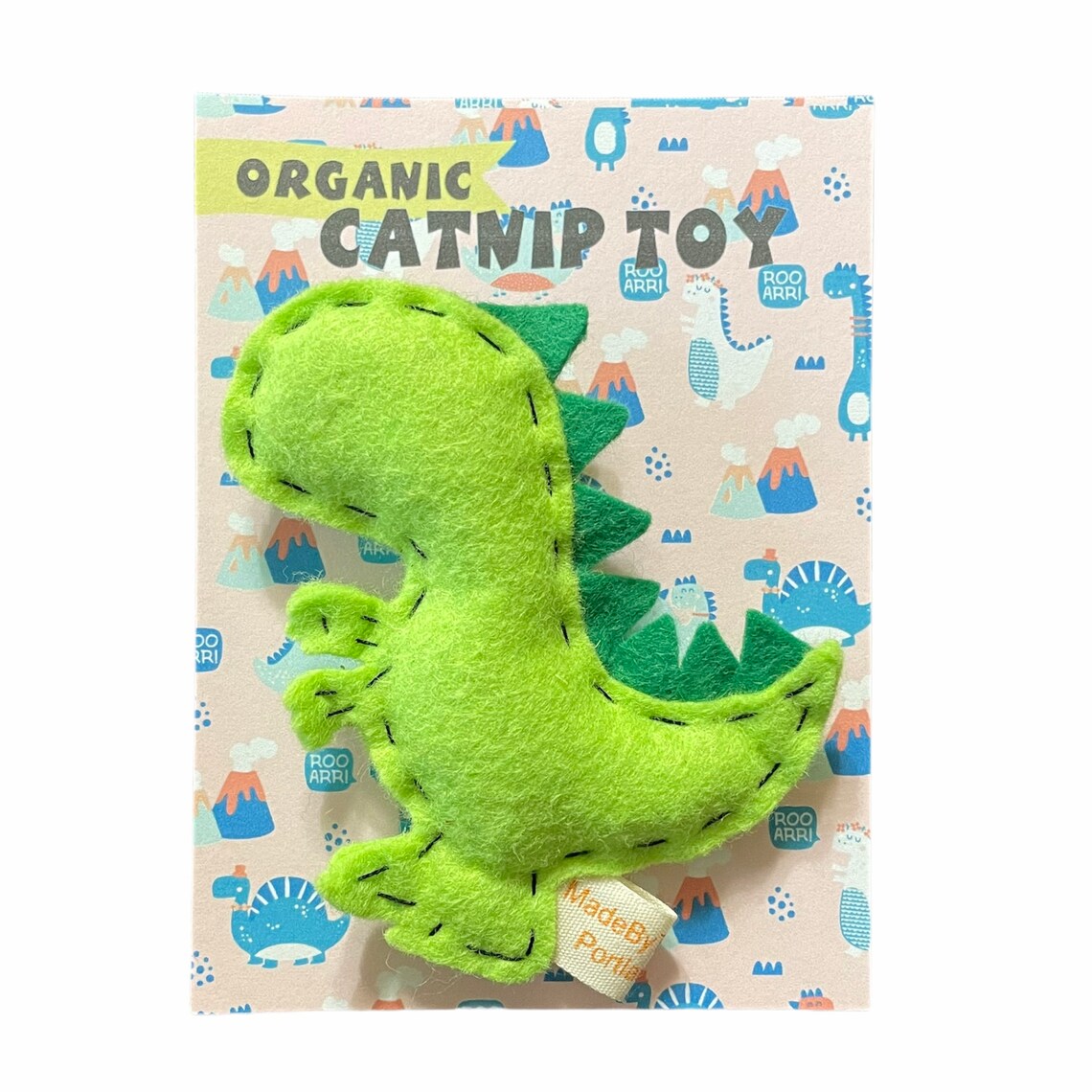 Dinosaur cat toy organic catnip woolblend felt Etsy