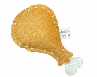 Drumstick cat toy | organic catnip | wool-blend felt