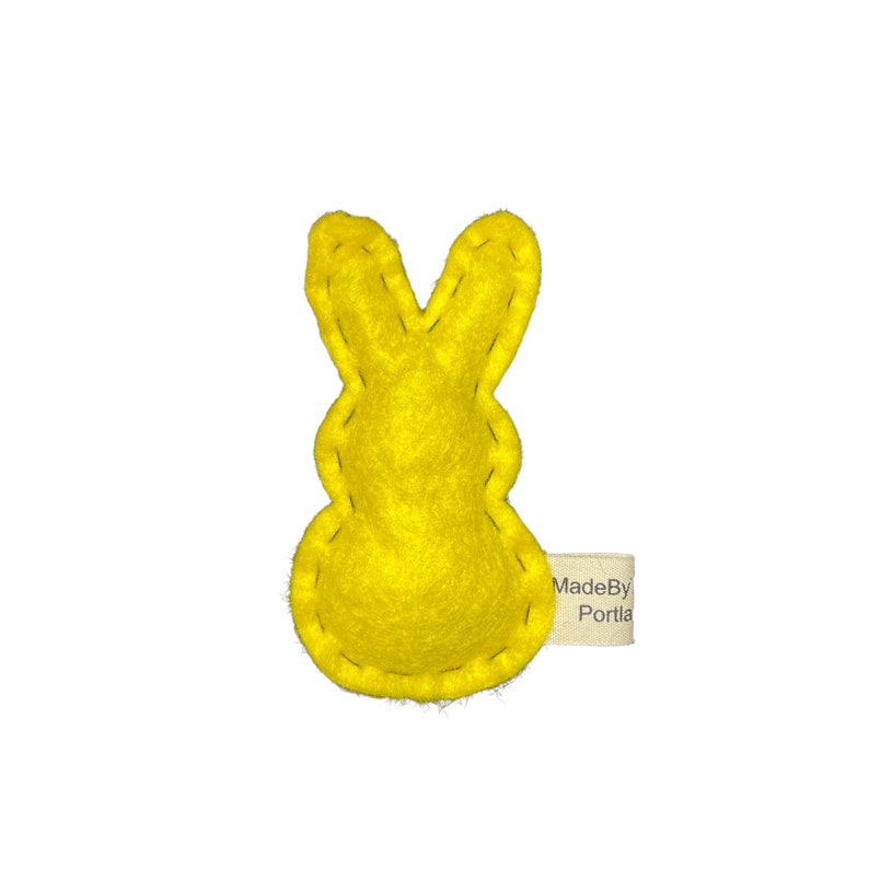 Bunny or Carrot cat toy organic catnip wool-blend felt Bunny Yellow