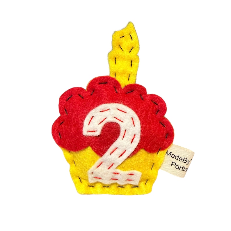 Birthday Cupcake cat toy | choose your colors | organic catnip | wool-blend felt image 5